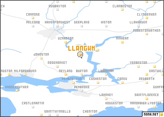 map of Llangwm