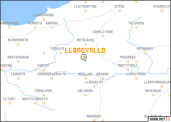 map of Llangynllo