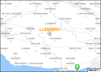 map of Llanharry