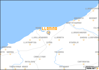 map of Llanina