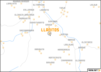 map of Llanitos