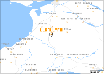 map of Llanllyfni