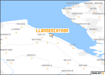 map of Llannerch-y-môr