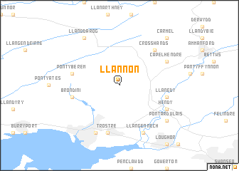 map of Llannon