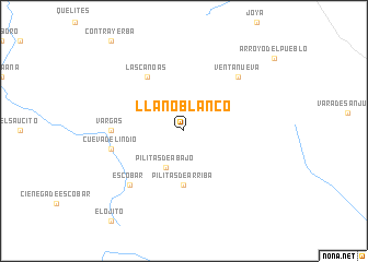 map of Llano Blanco