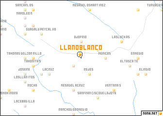 map of Llano Blanco