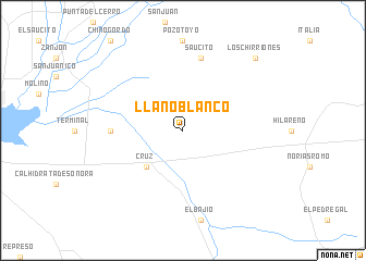 map of Llano Blanco