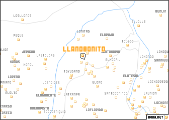 map of Llano Bonito
