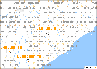 map of Llano Bonito