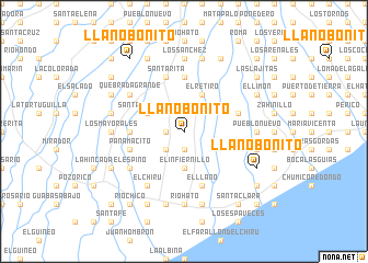 map of Llano Bonito