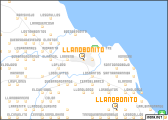 map of Llano Bonito