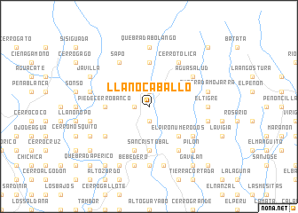 map of Llano Caballo