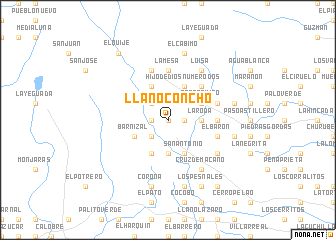 map of Llano Concho