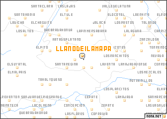 map of Llano de Ilamapa