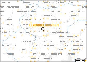 map of Llano de La Virgen