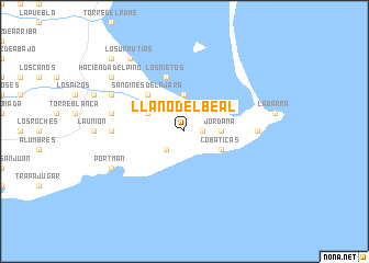 map of Llano del Beal