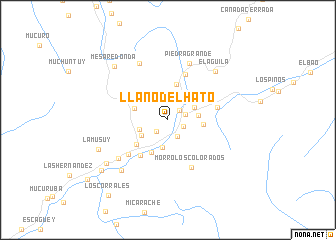 map of Llano del Hato