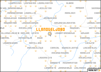 map of Llano del Jobo