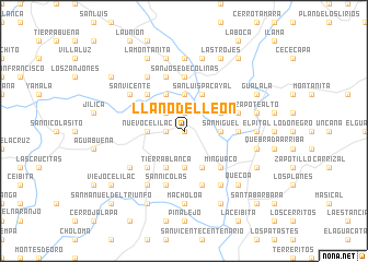 map of Llano del León