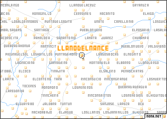 map of Llano del Nance