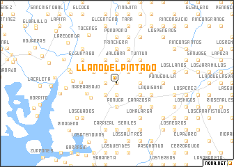 map of Llano del Pintado