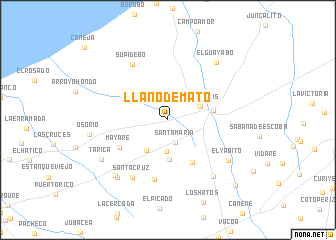 map of Llano de Mato