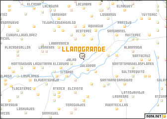 map of Llano Grande