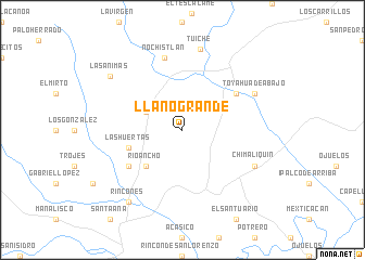 map of Llano Grande