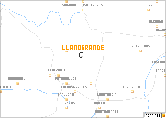 map of Llano Grande