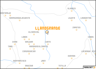 map of Llano Grande