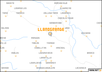 map of Llano Grande