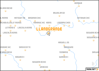 map of Llano Grande