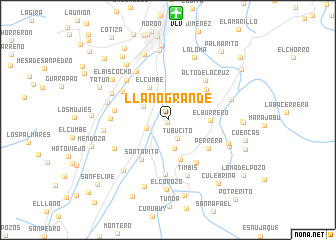 map of Llano Grande