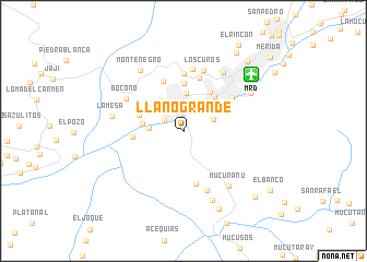 map of Llano Grande