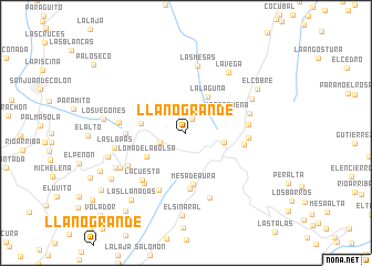 map of Llano Grande