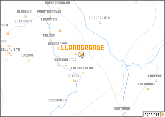 map of Llano Grande