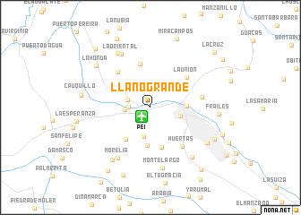 map of Llano Grande