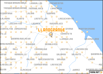 map of Llano Grande