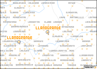 map of Llano Grande