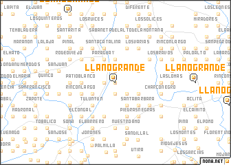 map of Llano Grande