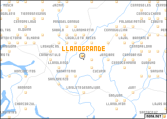 map of Llano Grande