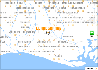 map of Llano Grande