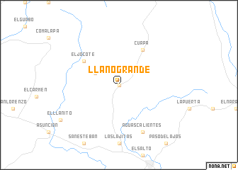 map of Llano Grande