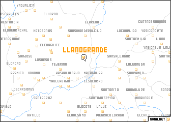 map of Llano Grande