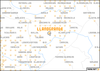 map of Llano Grande