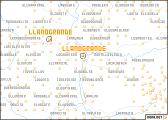 map of Llano Grande