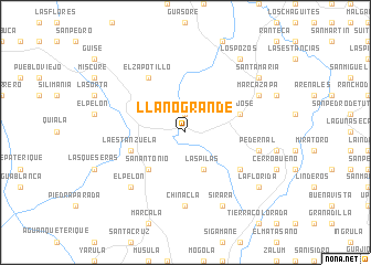 map of Llano Grande