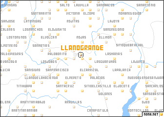 map of Llano Grande