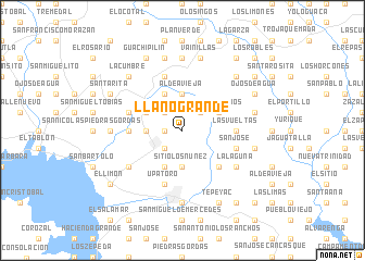 map of Llano Grande