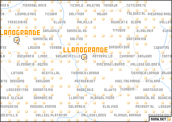 map of Llano Grande